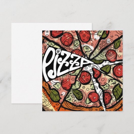 Pizza Pie Feestdagenkaart (Voorkant / Achterkant)