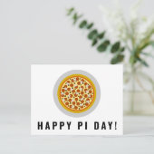 Pizza Pie Happy Pi Day | Pepperoni paddestoel Oliv Briefkaart (Staand voorkant)