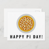 Pizza Pie Happy Pi Day | Pepperoni paddestoel Oliv Briefkaart (Voorkant / Achterkant)