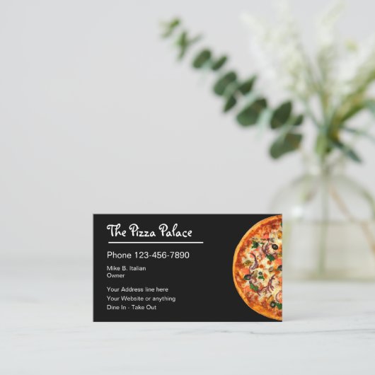 Pizza Pie Italiaans restaurant Visitekaartje (Staand voorkant)