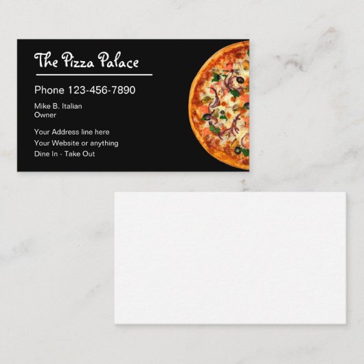 Pizza Pie Italiaans restaurant Visitekaartje (Voorkant / Achterkant)