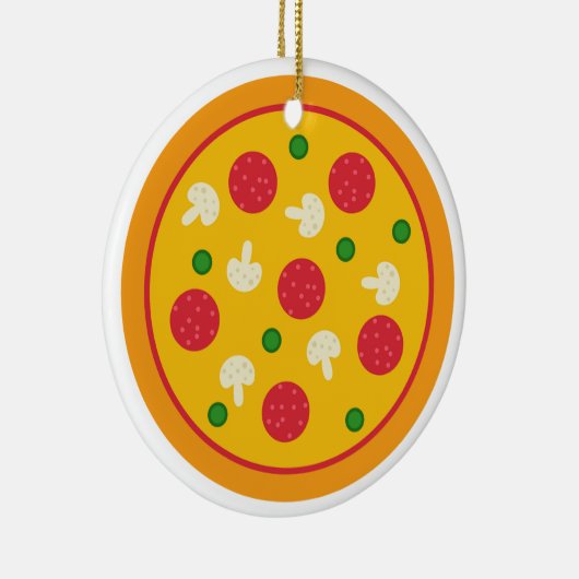 Pizza Pie Keramisch Ornament (Rechts)