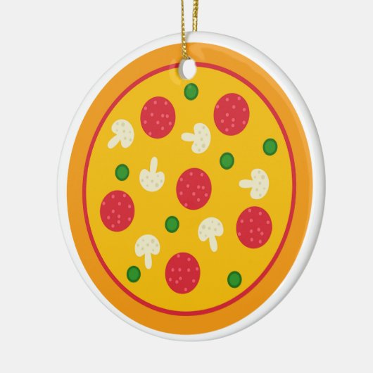 Pizza Pie Keramisch Ornament (Links)