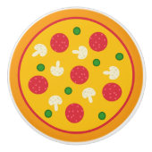 Pizza Pie Keramische Knop (Voorkant)