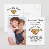 Pizza Pie meer fotohuwelijk sparen de Datum Briefkaart (Voorkant / Achterkant)