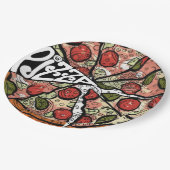 Pizza Pie Papieren Bordje (Gekanteld)