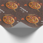 Pizza Pie Party on Brick Cadeaupapier (Hoek)