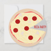 Pizza Pie Pizza Party Invitation Kaart (Voorkant)