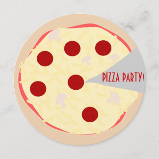 Pizza Pie Pizza Party Invitation Kaart