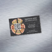 Pizza Pie Slices | QR-code Magnetisch Visitekaartje (Voorbeeld)