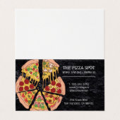 Pizza Pie Slices Visitekaartje (Buitenkant ongevouwen)