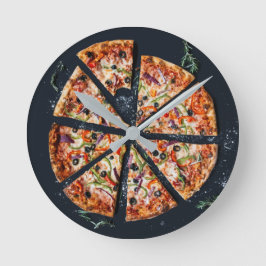 Pizza Pie Wall Clock Ronde Klok