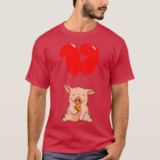 Pizza Pig - 17e verjaardag - Kinder ballonpartij T-shirt
