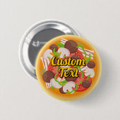 Pizza Pinback Button (Voorkant /achterkant)