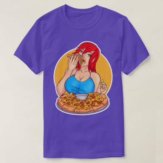 Pizza PinUp T-shirt (Design voorkant)