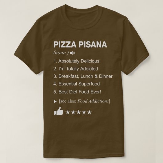 Pizza Pisana Definition Betekenis grappigheid T-shirt (Design voorkant)