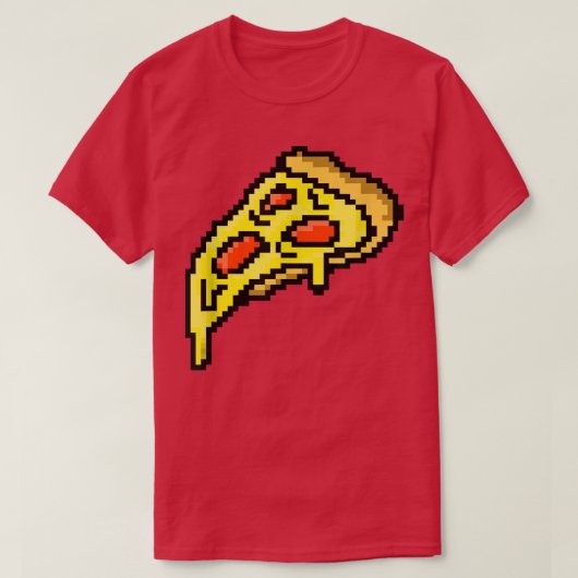 Pizza Pixel 8 Bitmap Pixelated Computer Graphic 22 T-shirt (Design voorkant)