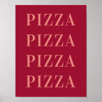 Pizza Pizza Muurkunst, Slaapkamer Poster, Appartem