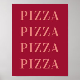 Pizza Pizza Muurkunst, Slaapkamer Poster, Appartem Poster