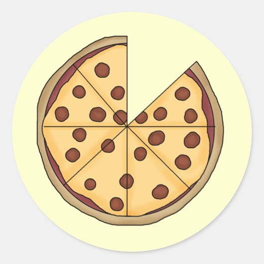Pizza Pizza Pizza Ronde Sticker (Voorkant)