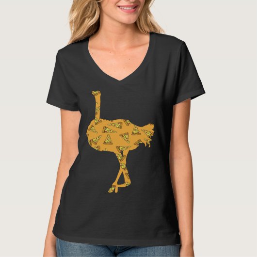 Pizza  Pizzaiolo Pizza Ostrich T-shirt (Voorkant)