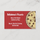 Pizza Pizzaria Italiaanse visitekaartje (Achterkant)