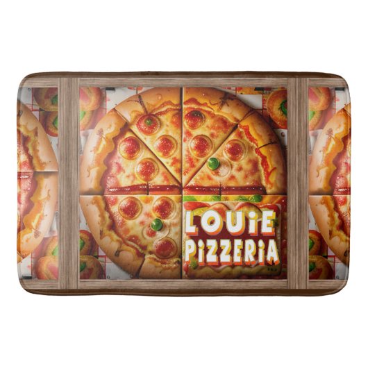 Pizza Pizzeria Design Badmat (Voorkant)
