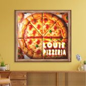 Pizza Pizzeria Design Canvas Afdruk (Insitu (Woonkamer))