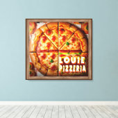Pizza Pizzeria Design Canvas Afdruk (Insitu (Houten vloer))