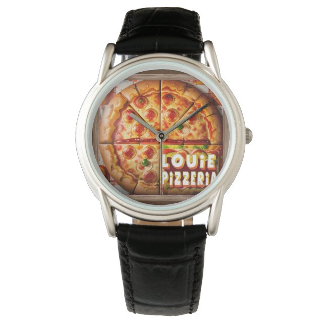 Pizza Pizzeria Design Horloge (Voorkant)