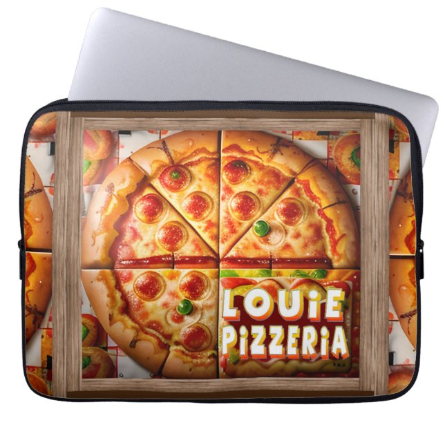 Pizza Pizzeria Design Laptop Sleeve (Voorkant)