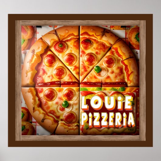 Pizza Pizzeria Design Poster (Voorkant)