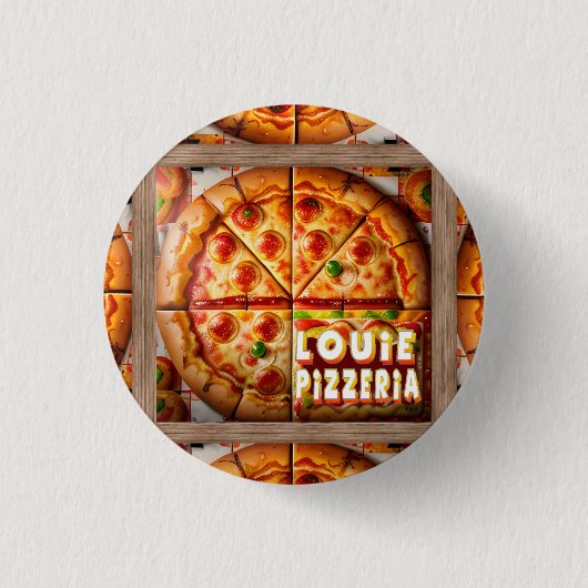 Pizza Pizzeria Design Ronde Button 3,2 Cm (Voorkant)