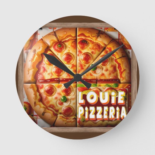 Pizza Pizzeria Design Ronde Klok (Voorkant)