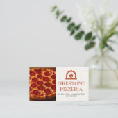 Pizza Pizzeria Restaurant Catering Service Photo Visitekaartje (Staand voorkant)