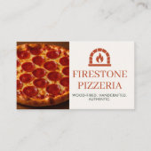 Pizza Pizzeria Restaurant Catering Service Photo Visitekaartje (Voorkant)