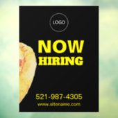 Pizza Place Nu Huren Logo URL Dark Window Cling Raamsticker (Vel 3)