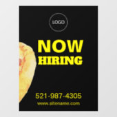 Pizza Place Nu Huren Logo URL Dark Window Cling Raamsticker (Vel)