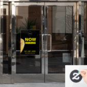 Pizza Place Nu Huren Logo URL Dark Window Cling Raamsticker (Kantoordeur)