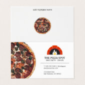 Pizza Place Winkel Bedrijfskaart Visitekaartje (Buitenkant ongevouwen)