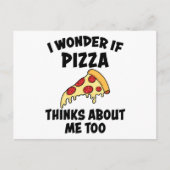 Pizza plak van pizza grappige uitdrukking fast foo briefkaart (Voorkant)