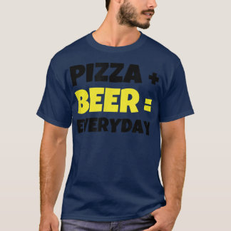 Pizza plus Beer staat gelijk aan elke dag Funny Co T-shirt