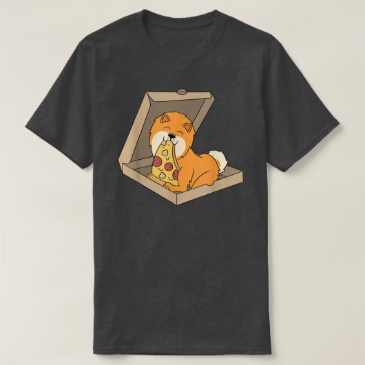 Pizza Pomeranian Dog 4348 T-shirt (Design voorkant)