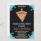 Pizza Pool Party uitnodiging (Voorkant)