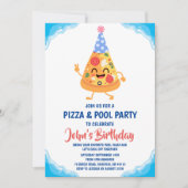 Pizza Pool Party uitnodiging (Voorkant)