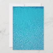 Pizza & Pool Party Zomer Water Verjaardag Kaart (Achterkant)