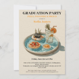 Pizza, Poolside, Pool Party | graduation party Kaart