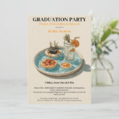 Pizza, Poolside, Pool Party | graduation party Kaart (Staand voorkant)