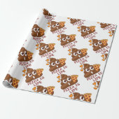 Pizza Poop Emoji Cadeaupapier (Uitgerold)