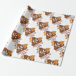 Pizza Poop Emoji Cadeaupapier